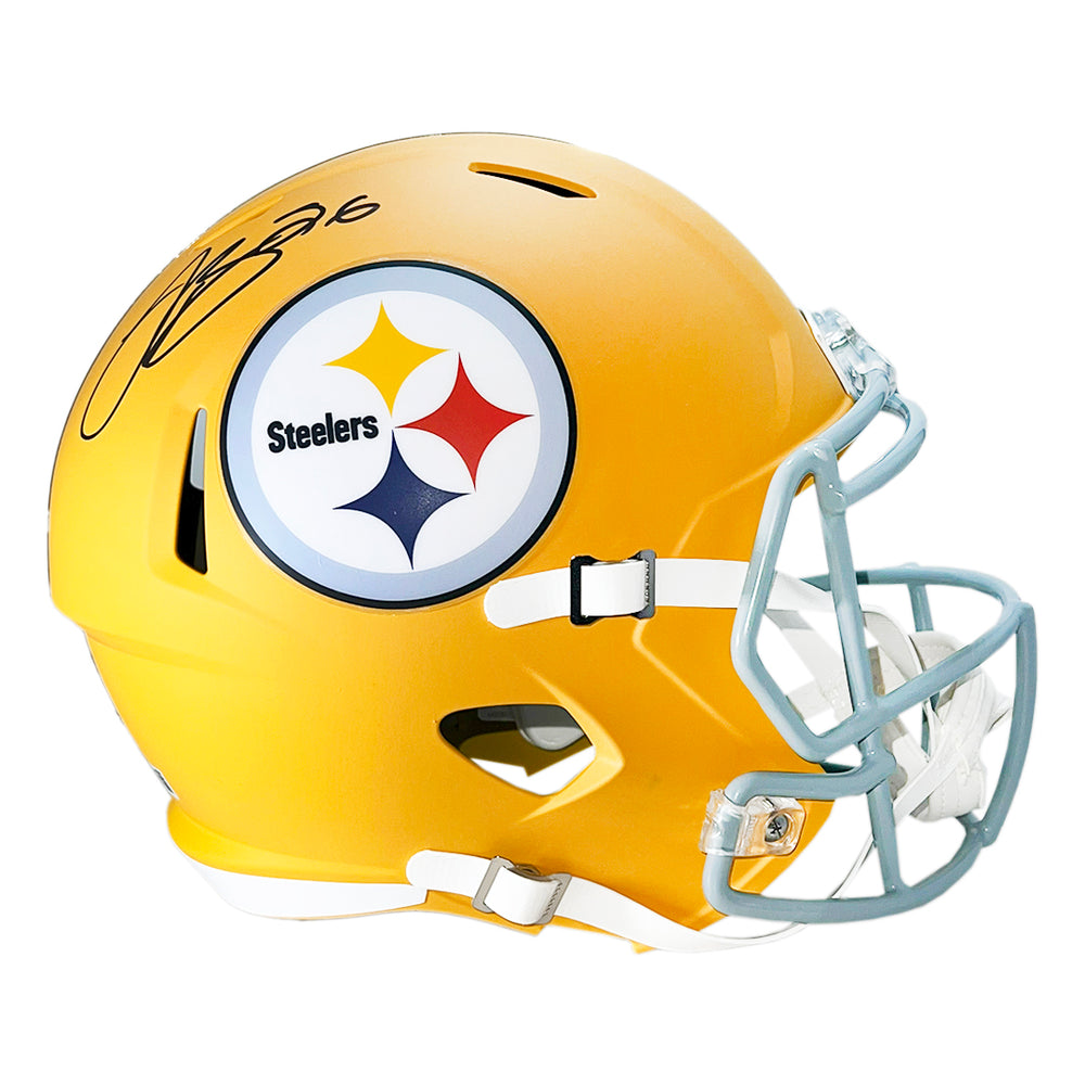 LeVeon Bell Signed Pittsburgh Steelers Alt 2025 Speed Full-Size Replica Football Helmet (Beckett)