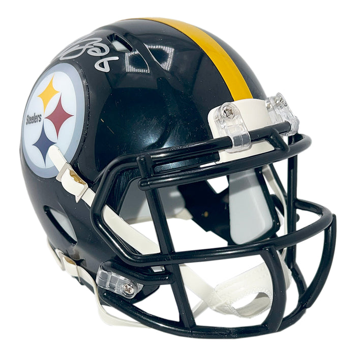 bell football helmet Le'Veon Bell Signed Pittsburgh Steelers Speed Mini Football Helmet (Beckett)