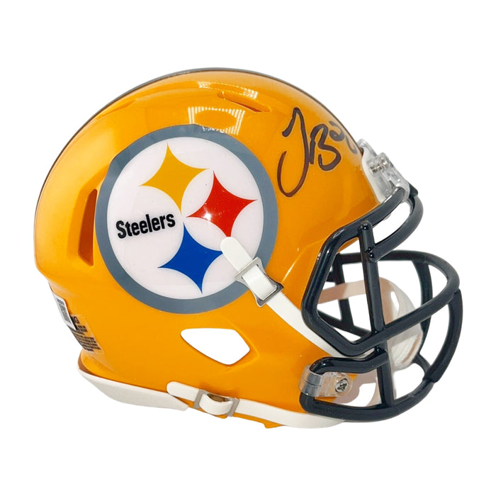 Le'Veon Bell Signed Pittsburgh Steelers Throwback Speed Mini Football Helmet (Beckett)