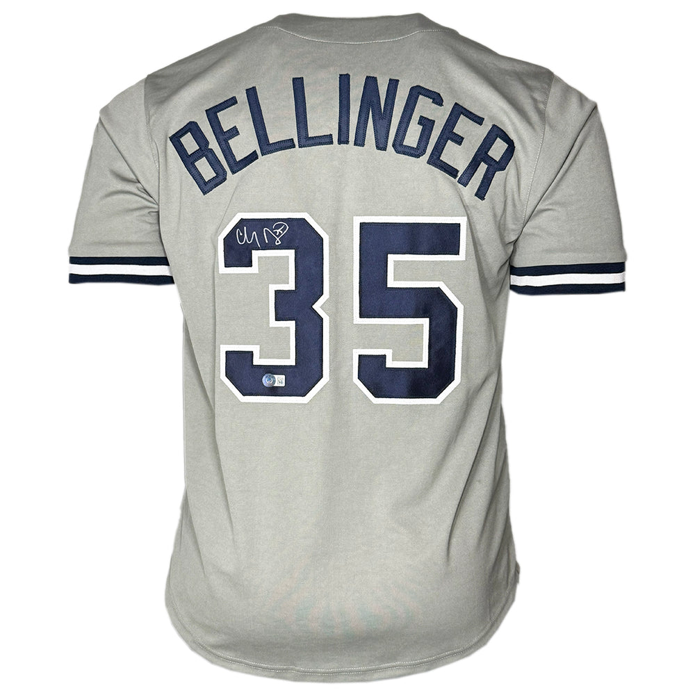 Clay Bellinger Signed New York Grey Baseball Jersey (Beckett)