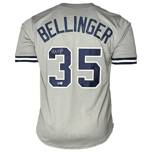 Clay Bellinger Signed New York Grey Baseball Jersey (Beckett)