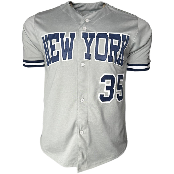 Clay Bellinger Signed New York Grey Baseball Jersey (Beckett)