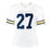 Joe Bellino Signed HT 60 Inscription Navy College White Football Jersey (JSA)