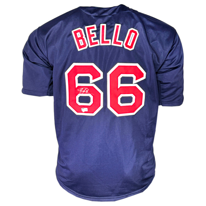 Brayan Bello Signed Boston Navy Baseball Jersey Silver Ink (Beckett)