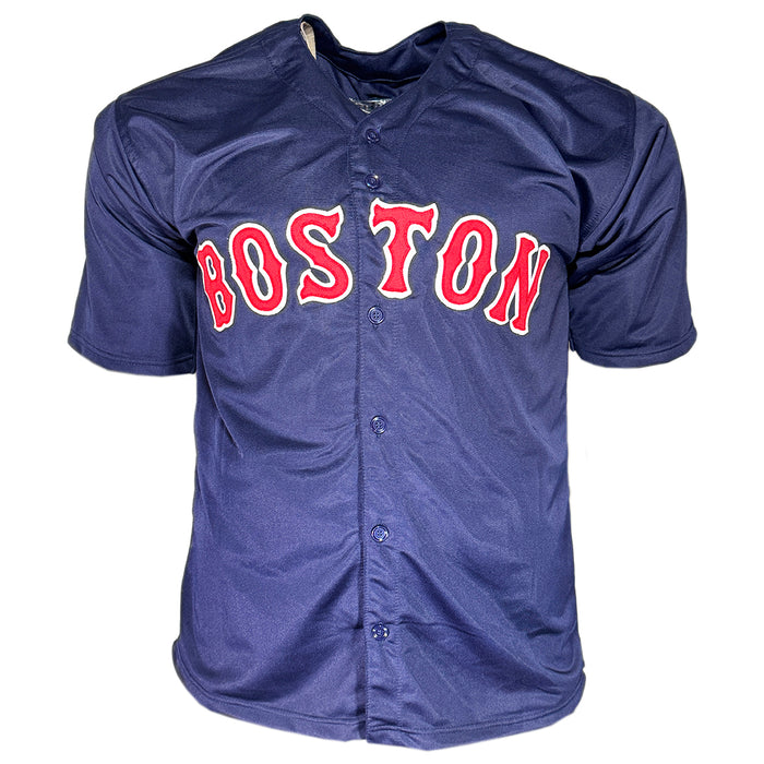 Brayan Bello Signed Boston Navy Baseball Jersey Silver Ink (Beckett)