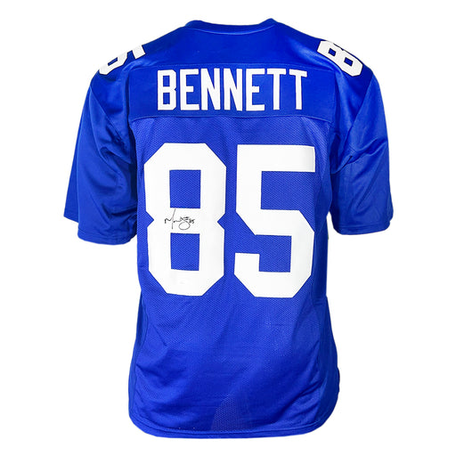 Martellus Bennett Signed New York Blue Football Jersey (JSA)