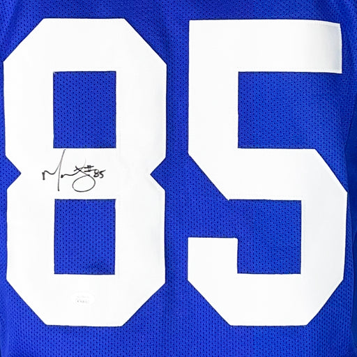 Martellus Bennett Signed New York Blue Football Jersey (JSA)