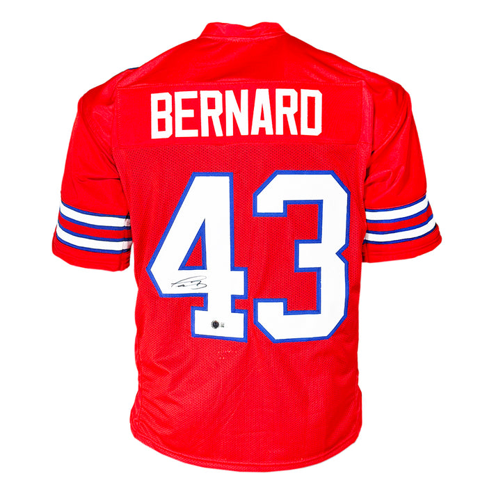 Terrel Bernard Signed Buffalo Red Football Jersey (Beckett)