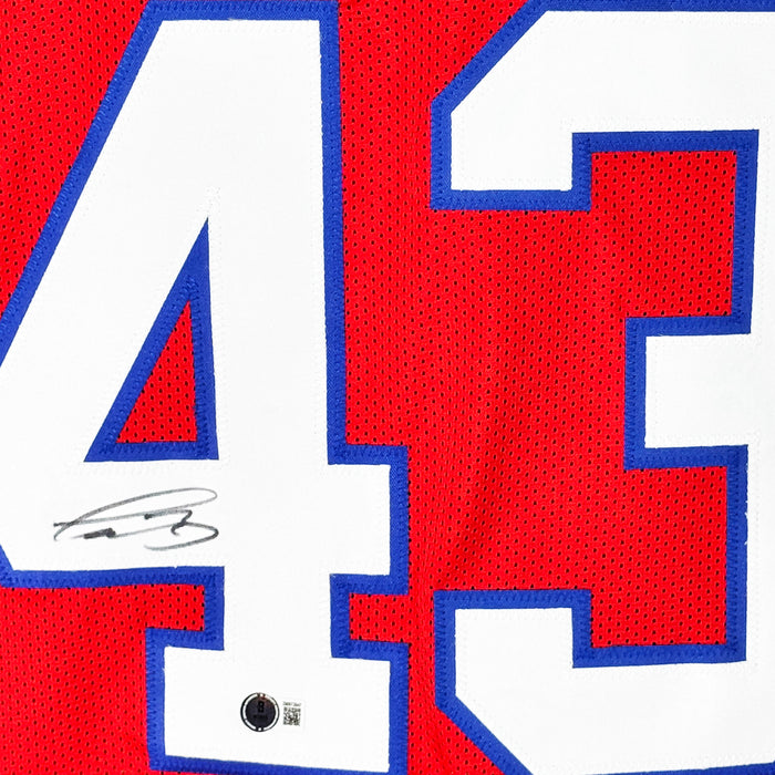 Terrel Bernard Signed Buffalo Red Football Jersey (Beckett)