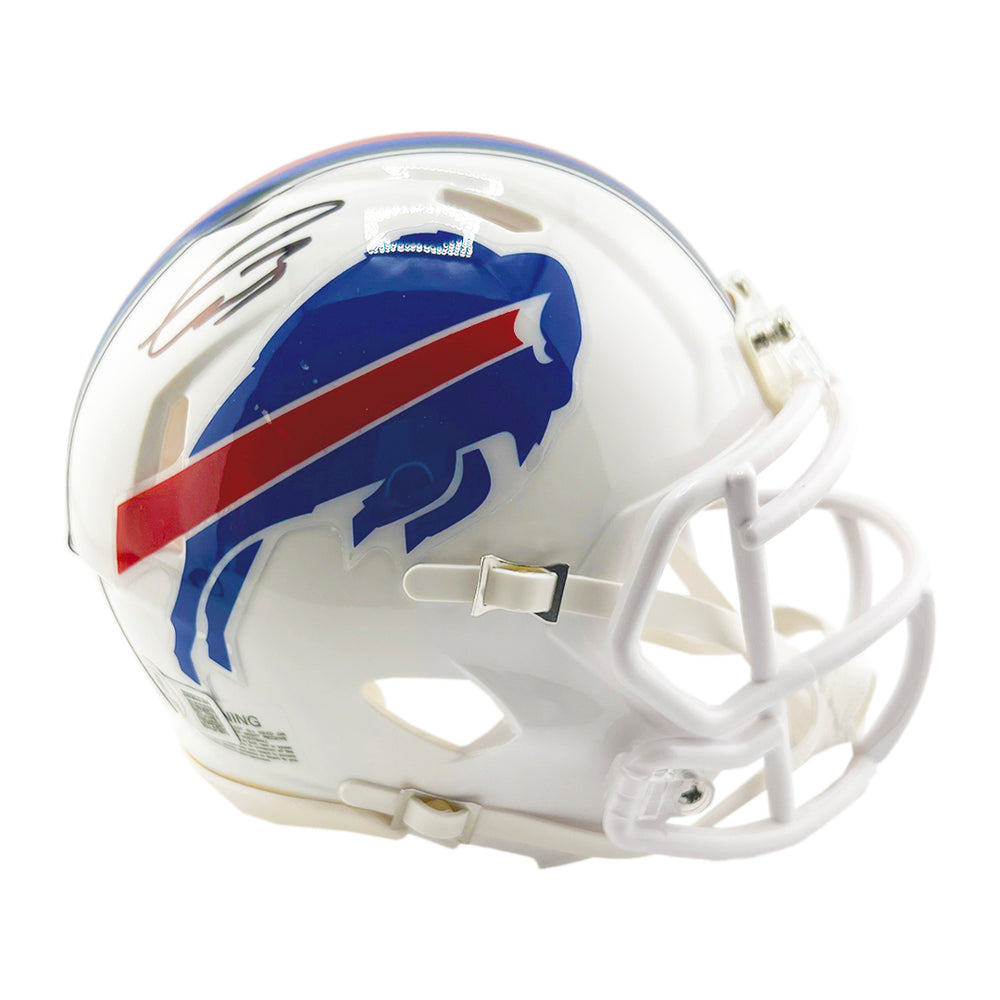 Terrel Bernard Signed Buffalo Bills Speed Mini Football Helmet (Beckett)