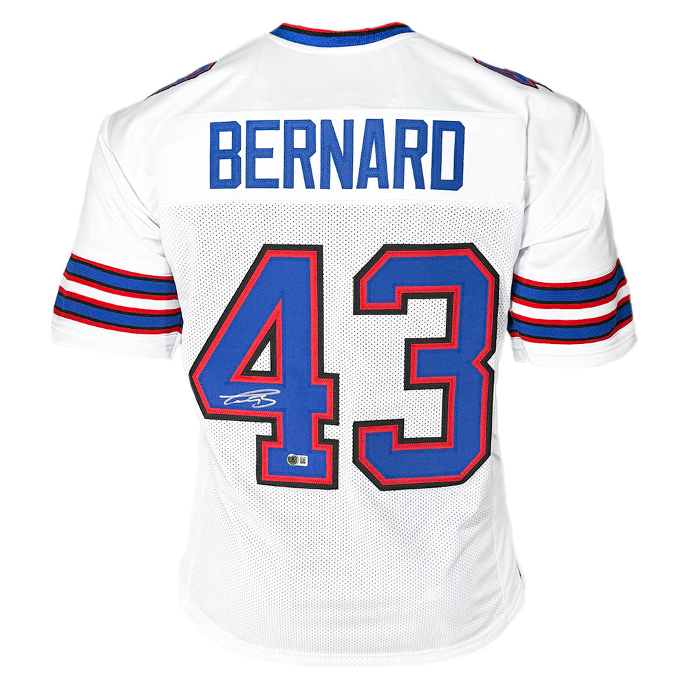 Terrel Bernard Signed Buffalo White Football Jersey (Beckett)