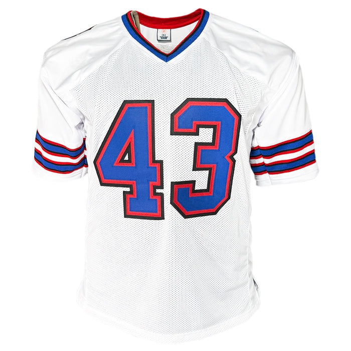 Terrel Bernard Signed Buffalo White Football Jersey (Beckett)