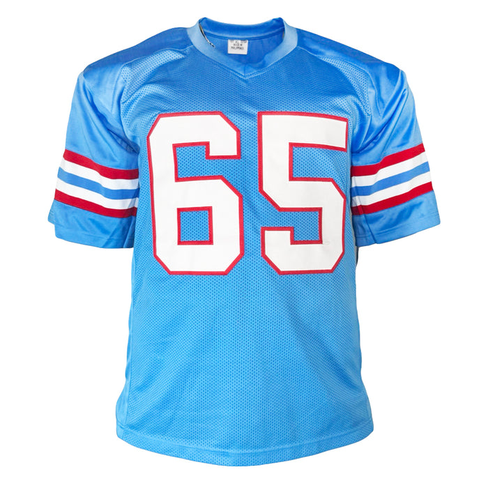 Elvin Bethea Signed HOF 03 Houston Light Blue Football Jersey (JSA)