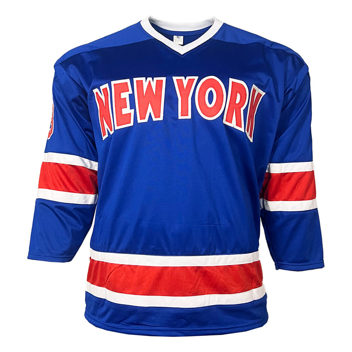 Jeff Beukeboom Signed New York Blue Hockey Jersey (Beckett)