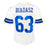 Tyler Biadasz Signed Dallas White Football Jersey (Beckett)