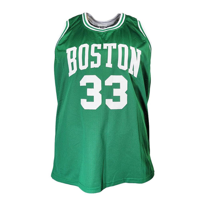 Larry Bird Signed Boston Green Basketball Jersey (PSA)