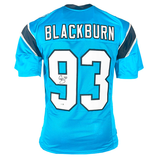 Chase Blackburn Signed Carolina Blue Football Jersey (JSA)
