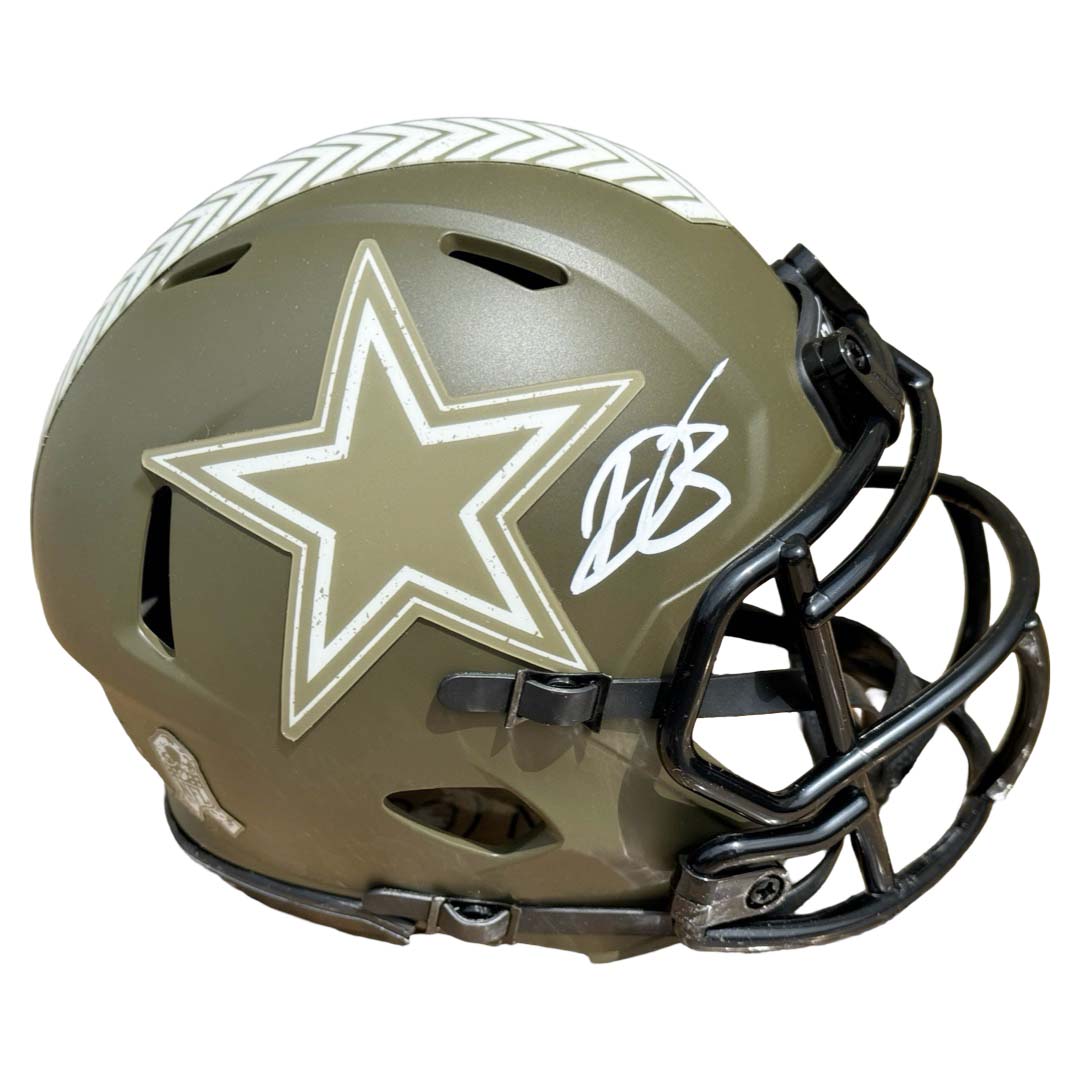 Micah Parsons Dallas Cowboys Autographed Riddell 2022 Salute To Service Speed Replica Helmet