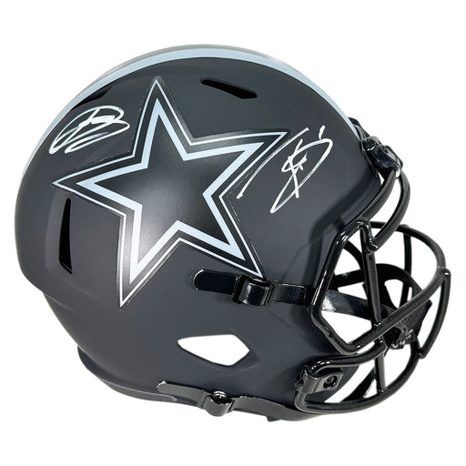Daron Bland and Trevon Diggs Signed Dallas Cowboys Eclipse Speed Full-Size Replica Football Helmet (Beckett)