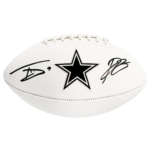 Daron Bland and Trevon Diggs Signed Dallas Cowboys Official NFL Team Logo Football (Beckett)