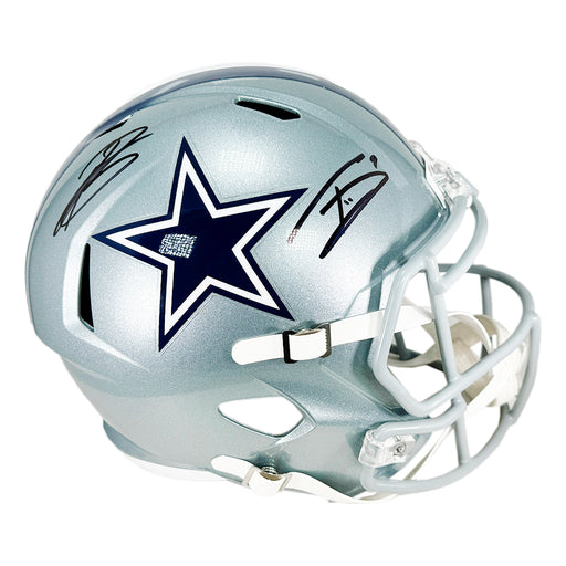 Daron Bland and Trevon Diggs Signed Dallas Cowboys Speed Full-Size Replica Football Helmet (Beckett)