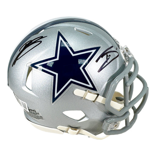 Daron Bland and Trevon Diggs Signed Dallas Cowboys Speed Mini Football Helmet (Beckett)
