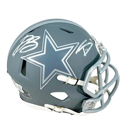 Daron Bland and Trevon Diggs Signed Dallas Cowboys Slate Alternate Speed Mini Football Helmet (Beckett)