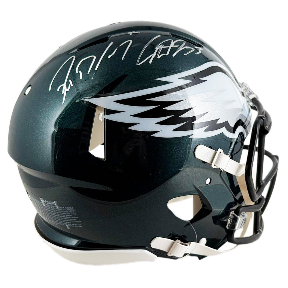 Cooper DeJean and Reed Blankenship Signed Super Bowl LIX Philadelphia Eagles Authentic Speed Full-Size Football Helmet (Fanatics)