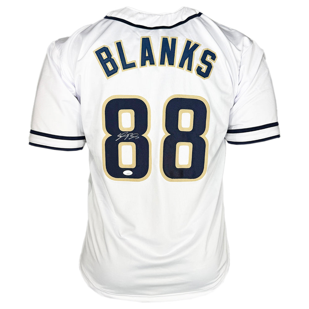 Kyle Blanks Signed San Diego White Baseball Jersey (JSA)
