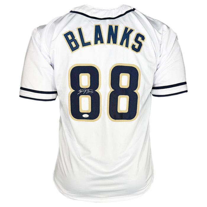 Kyle Blanks Signed San Diego White Baseball Jersey (JSA)