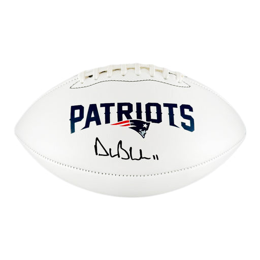Drew Bledsoe Signed New England Patriots Official NFL Team Logo Football (JSA)