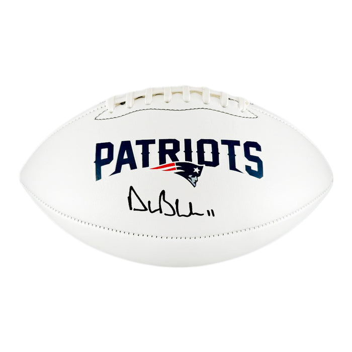 Drew Bledsoe Signed New England Patriots Official NFL Team Logo Football (JSA)