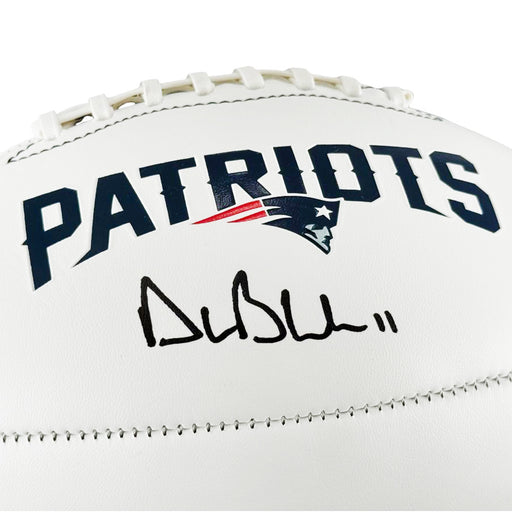 Drew Bledsoe Signed New England Patriots Official NFL Team Logo Football (JSA)