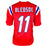 Drew Bledsoe Signed New England Red Football Jersey (JSA)