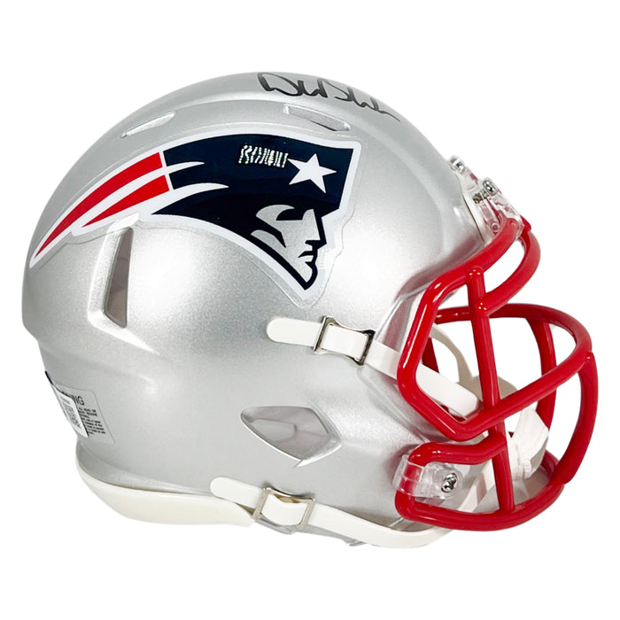 Drew Bledsoe Signed New England Patriots Speed Mini Football Helmet (JSA)