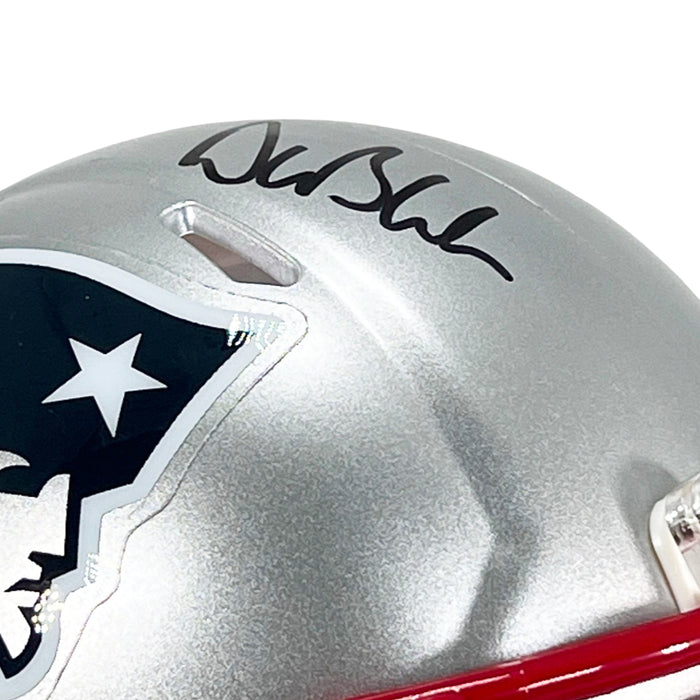 Drew Bledsoe Signed New England Patriots Speed Mini Football Helmet (JSA)