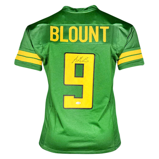 LeGarrette Blount Signed Oregon College Green Football Jersey (JSA)