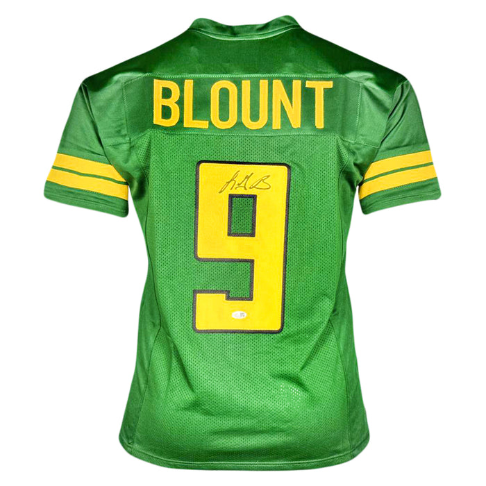 LeGarrette Blount Signed Oregon College Green Football Jersey (JSA)