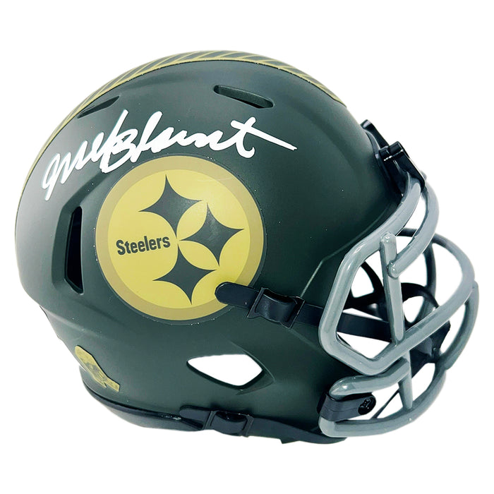 Mel Blount Signed Pittsburgh Steelers Salute 2025 Mini Football Helmet (Beckett)