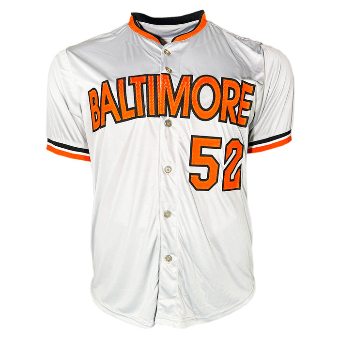 Mike Boddicker Signed 1983 WS Champs Inscription Baltimore Grey Baseball Jersey (JSA)