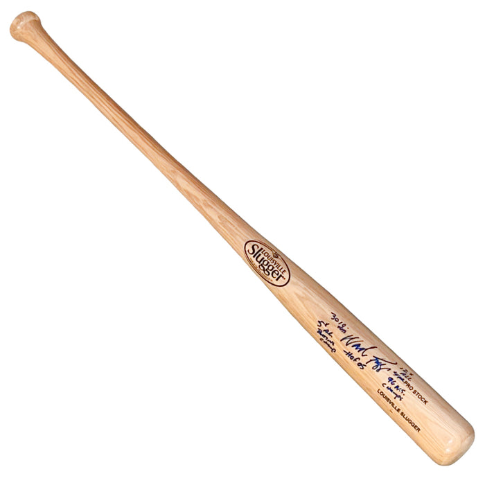 Wade Boggs Signed Multi Inscription Louisville Slugger Official MLB Blonde Baseball Bat (JSA)