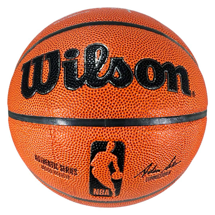 Muggsy Bogues Signed NBA Wilson Authentic Series Basketball Silver Signature (Beckett)