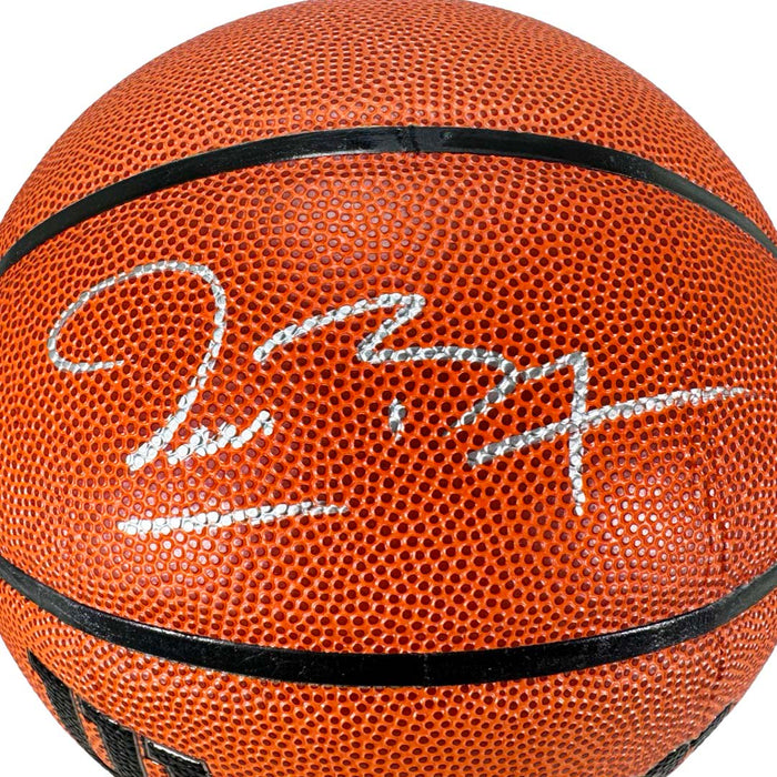 Muggsy Bogues Signed NBA Wilson Authentic Series Basketball Silver Signature (Beckett)