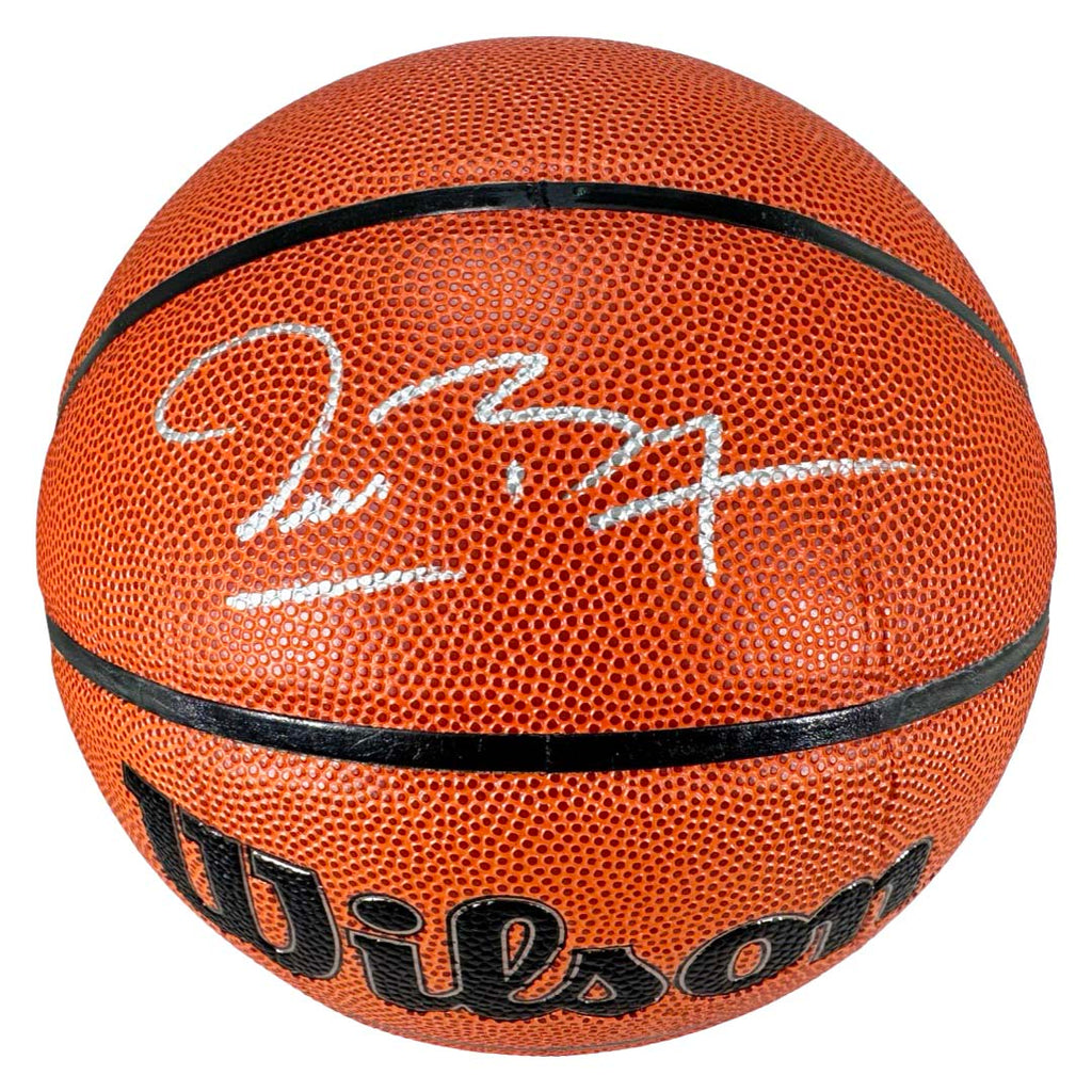 Muggsy Bogues Signed NBA Wilson Authentic Series Basketball Silver