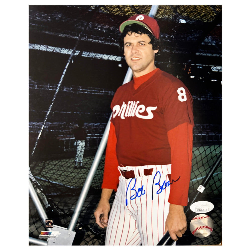 Bob Boone Signed Philadelphia Pose 2 Baseball 8x10 Photo (JSA)