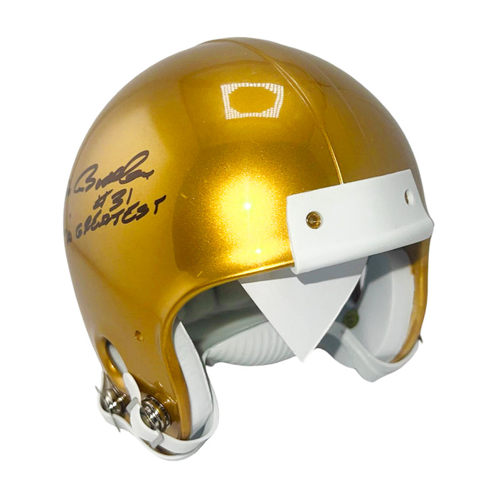 Don Bosseler Signed 70's Greatest Washington Redskins Gold Mini Footba — RSA Don Bosseler Signed 70's Greatest Washington Redskins Gold Mini Footba — RSA