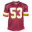 Jeff Bostic Signed Go Hogs Inscription Washington Red Football Jersey (JSA)