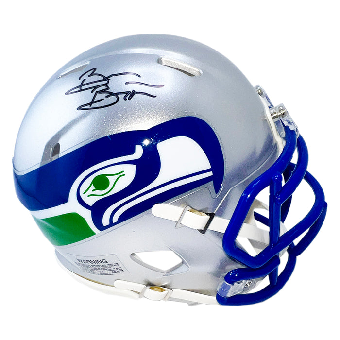 Brian Bosworth Signed Seattle Seahawks Throwback 83-01 Speed Mini Football Helmet (Beckett)