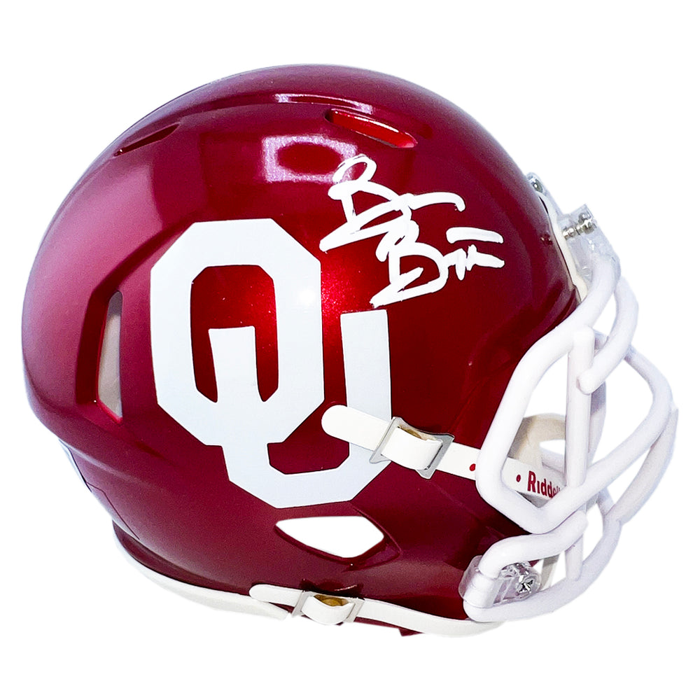 Brian Bosworth Signed Oklahoma Sooners Speed Mini Football Helmet (Beckett)