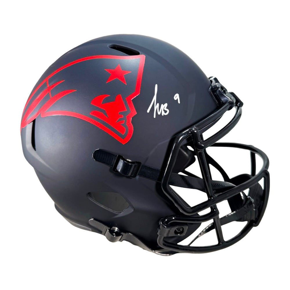 Kayshon Boutte Signed New England Patriots Eclipse Full-Size Replica Football Helmet (Beckett)